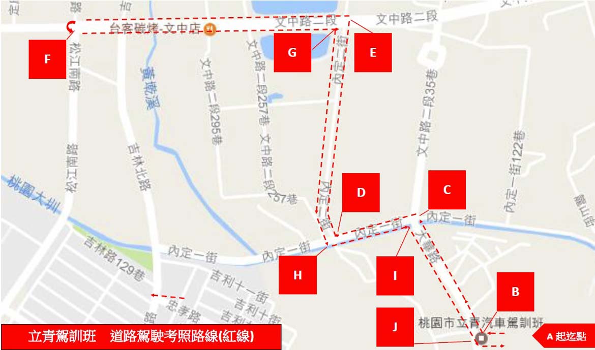 小型車道路駕駛路線